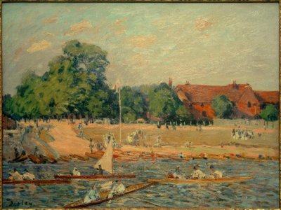 Die Regatten in Hampton Court von Alfred Sisley